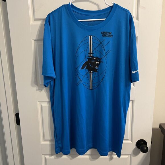Nike Tee Carolina Panthers Shirt Men's Extra Large XXL NFL Football Blue‎ - Picture 1 of 4